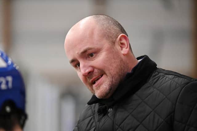 TOUGH NIGHT: Ryan Aldridge saw his Leeds Knights team struggle most of the night in their play-off opener at Milton Keynes Lightning. Picture: Bruce Rollinson.