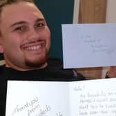 Samuel received the thank you from local residents.