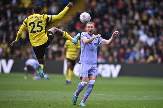 5 - Watford targeted the flanks and Ayling found himself scrambling at times. Had to dig in and did so.
Photo by BEN STANSALL/AFP via Getty Images.