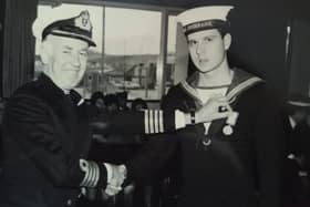 Sean Lloyd was a Royal Navy chef and is seeking to raise money to mark the 40th anniversary of the conflict.