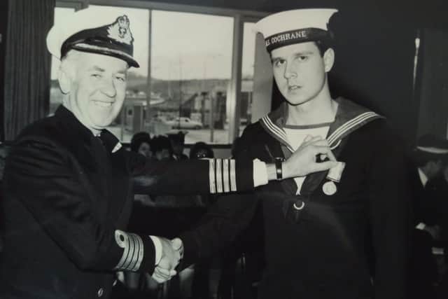 Sean Lloyd was a Royal Navy chef and is seeking to raise money to mark the 40th anniversary of the conflict.