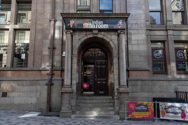 Indian Tiffin Room is located on Park Row, Leeds city centre (entrance on Greek Street)