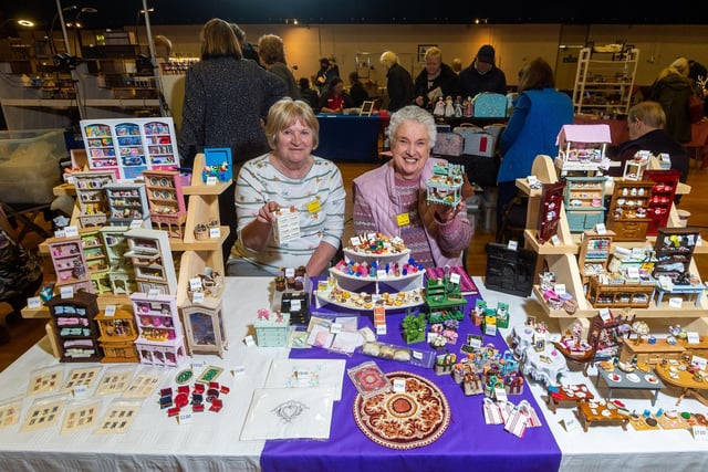 First-time stall holders Denise Tonge, and Sandra Harper, of Leeds, who run Sandee Miniatures.