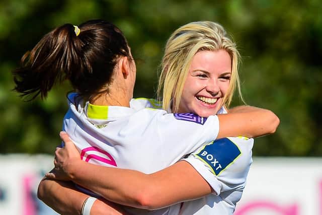 Leeds United Women's leading scorer Laura Bartup who netted four in the 6-0 win over Alnwick Town at Elland Road on Sunday. Picture: James Hardisty.