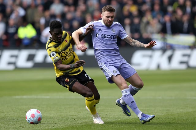 5 - Was left to do a lot of defending and isolated at times. Watford found joy getting behind him. Like Ayling, dug in.
Photo by Henry Browne/Getty Images.