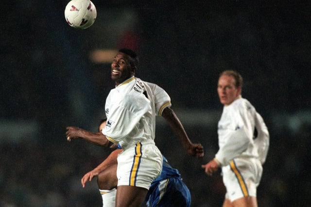 Lucas Radebe in action.