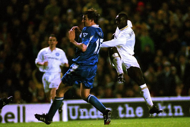 Jimmy Floyd Hasselbaink fires home his second goal of the game.