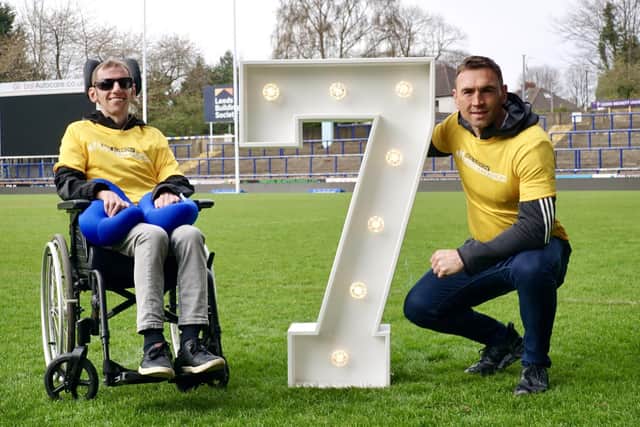Rob Burrow MBE and Kevin Sinfield OBE come together at Headingley Stadium to officially launch the Rob Burrow Leeds Marathon. Picture: Simon Dewhurst.