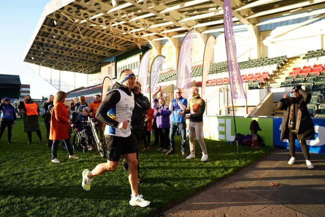 Former Rhinos captain Kevin Sinfield ran from Leicester to Leeds in just 24 hours last year to raise money for the fight agianst MND. Picture by Zac Goodwin/PA Wire.
