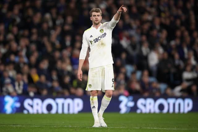 DIFFERENT SCENARIOS: Pointed out by Leeds United's no 9 Patrick Bamford, above, in regards to when he might next return to the pitch.
Photo by George Wood/Getty Images.