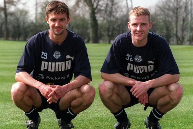New signings Pierre Laurent and Derek Lilley pictured at Leeds United's training ground. PIC: Ross Parry
