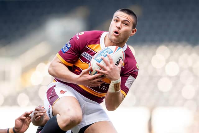 Huddersfield Giants' Tui Lolohea expects a tough game at former club Leeds Rhinos. Picture: Allan McKenzie/SWpix.com.