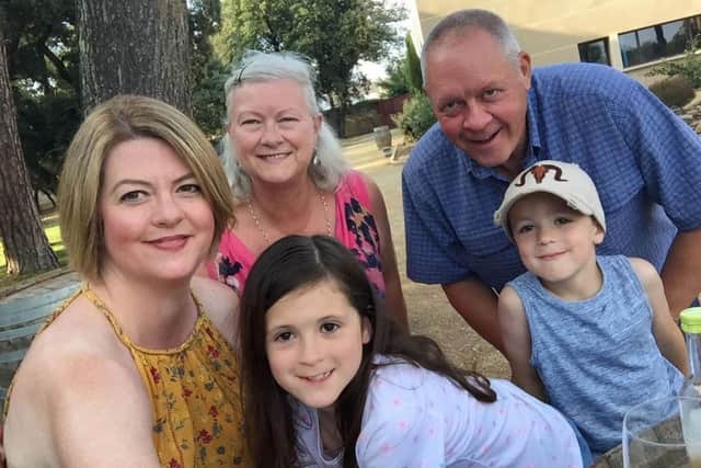 Tony Clay pictured weith his wife Joyce, daughter Kathryn de Prudhoe and grandchildren Ruby and Jacob.