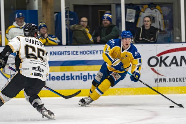 Kieran Brown has not scored so far for Leeds Knights in the post-season. Picture courtesy of Oliver Portamento.