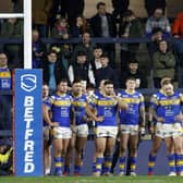 Leeds Rhinos' players show their frustration during their home defeat to Hull FC. Picture: Richard Sellers/PA Wire.