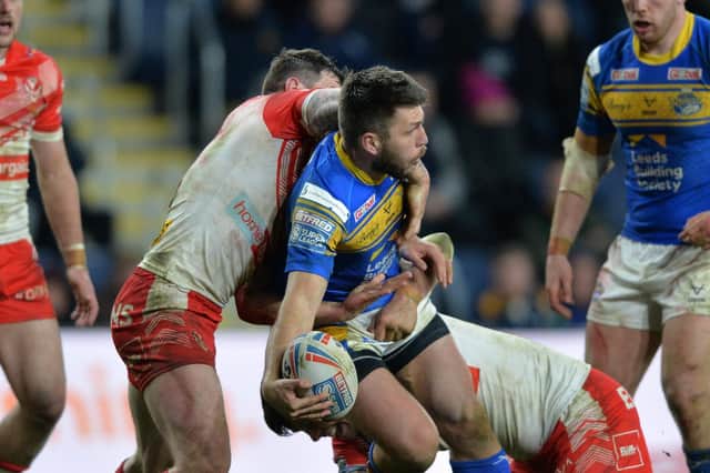 Tom Briscoe is set to make his 300th Super League appearance and play his 200th game for Leeds Rhinos tonight. Picture: Bruce Rollinson.