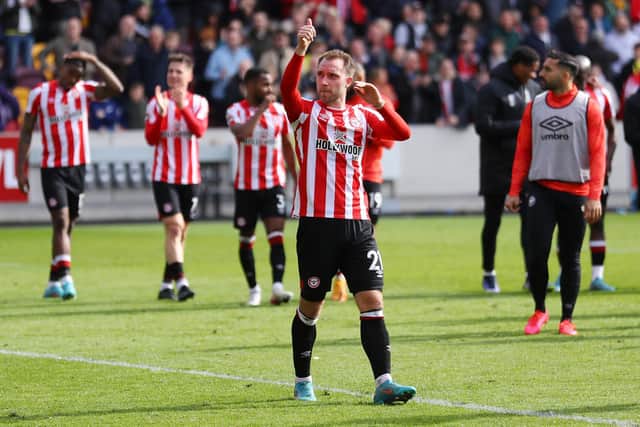 In strong form, Brentford have taken 12 from their last available 15 Premier League points. Pic: Warren Little.