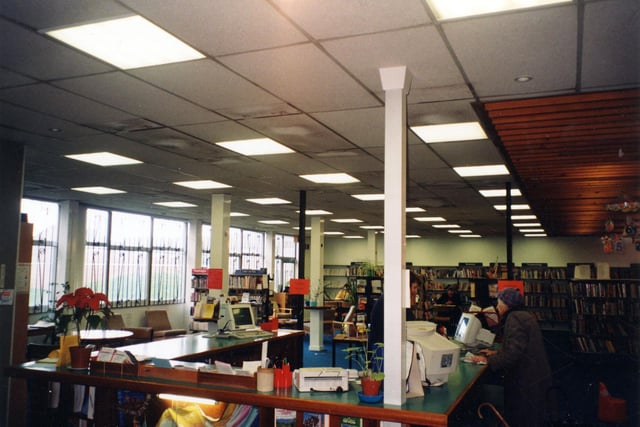 Inside Beeston Branch Library which is situated in the grounds of Hugh Gaitskill School on St. Anthony's Drive. The library was built in the early 1970's and underwent a major refurbishment in 1997.