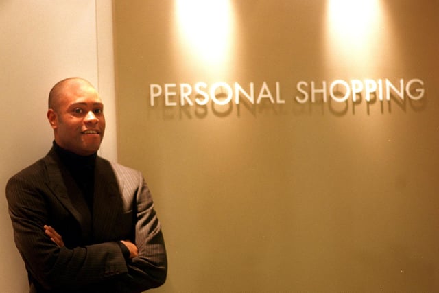 Paul Baptiste of the Personal Shopping section at Harvey Nichols in November 1997.