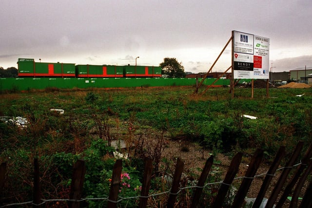 The site of the new Warner Brothers cinema on Kirkstall Road which was running behind schedule in October 1997.