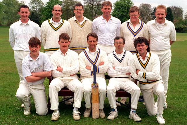 Kirkstall Educational in May 1996. Pictured back row, from left, is Matthew Keeling, Chris Barlow, Tom Davis, Alan Whincup, Malcolm Harrison and Glenn Cox. Front, from left, is Michael Missett, Tim Rowley, Brian Viner (captain), Jem Audsley and Roger Briggs.