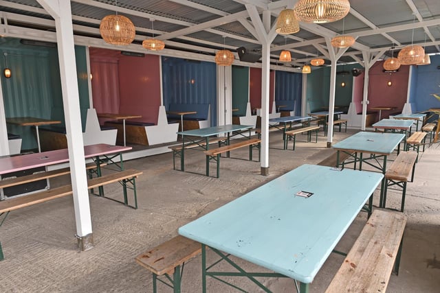 Chow Down opened their doors for the first time since Christmas yesterday (14 April) to unveil their new summer-themed site, decked out with pastel tables and wooden benches.