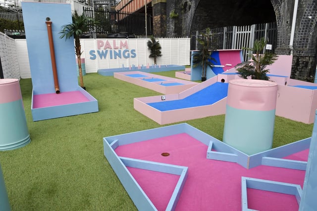 Additions for Chow Down 2022 include a nine hole alfresco crazy golf course called Palm Swings.
