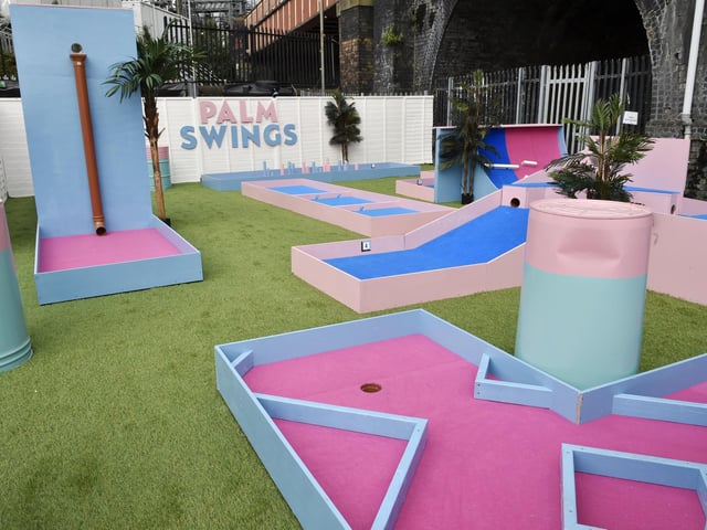 Additions for Chow Down 2022 include a nine hole alfresco crazy golf course called Palm Swings.