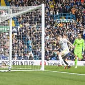 ELLAND ROAD ERUPTS: Leeds United striker Joe Gelhardt pounces to convert Raphinha's cross in the 94th minute of last month's Premier League clash against visiting Norwich City, his first home goal sealing an epic 2-1 victory. Picture by Tony Johnson.