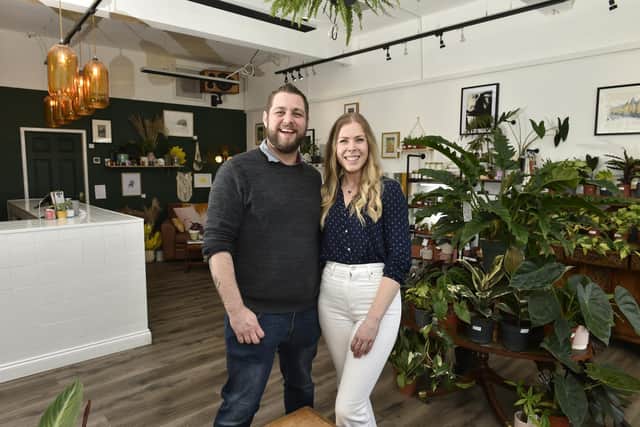 Tom Mason and Fiona Myers in their Cross Gates plant shop and cafe - Plant Collection (Photo: Steve Riding)