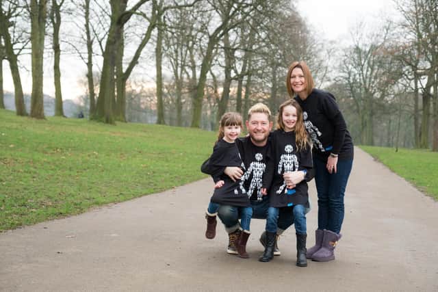 Lloyd Pinder and his family completed the March for Men at Roundhay Park in 2019 (Photo: Hannah Webster)