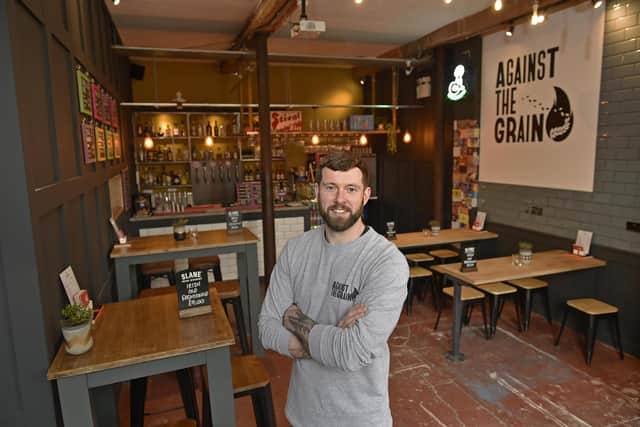 Owen Wilson, 36, is the owner of Against the Grain in Bramley (Photo: Steve Riding)