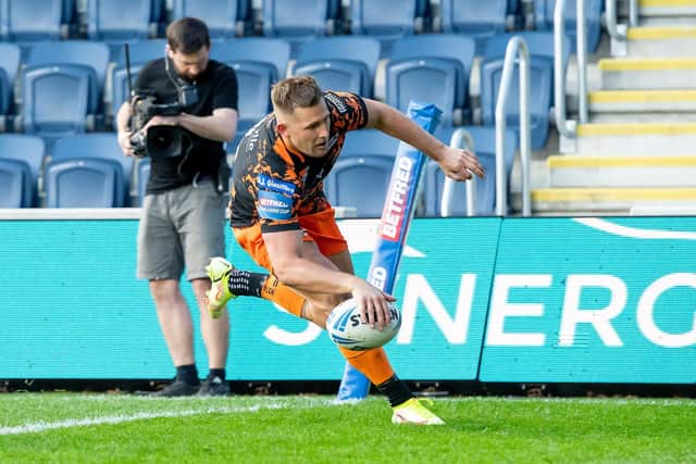 Freescoring Castleford Tigers winger Greg Eden is being rested for the Easter Monday visit of Leeds Rhinos. Picture: Allan McKenzie/SWpix.com.