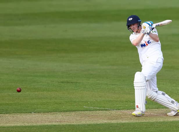 Key role: Yorkshire's England batsman Harry Brook scored vital runs in both innings to set up the win. (Photo by Michael Steele/Getty Images)