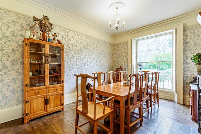 The dining room.