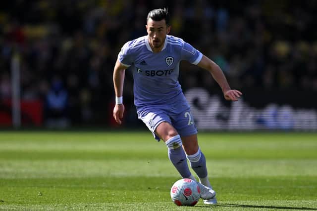 LOOKING UP: Leeds United's Jack Harrison, pictured during the 3-0 win at Watford in which the Whites winger took his recent haul to three goals from his last three games. Photo by BEN STANSALL/AFP via Getty Images.