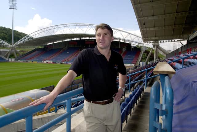 WHERE IT ALL BEGAN: Tony Smith - unveiled as the new coach for Huddersfield Giants back in 2001.
