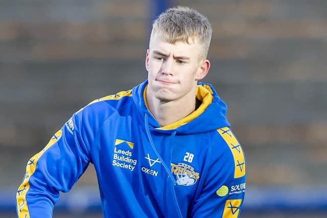 Seventeen-year-old centre Max Simpson has been included in Leeds Rhinos' 21-man squad for the Easter Monday game at Castleford Tigers. Picture: Allan McKenzie/SWpix.com.