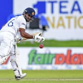 Sri Lanka's captain Dimuth Karunaratne in action against the West Indies in Galle in November last year. Picture: ISHARA S. KODIKARA/AFP/Getty Images