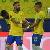 BOYS FROM BRAZIL - Leeds United winger Raphinha went to support Brazil team-mate Neymar in PSG's win over Marseille. Pic: Getty