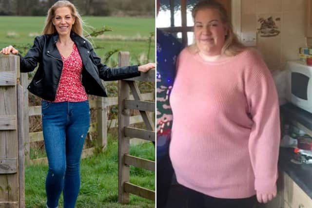 Stacey is now a size 10 after starting out as a size 32.