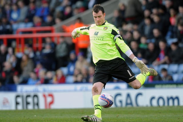 Leeds United goalkeeper Andy Lonergan clears the ball.