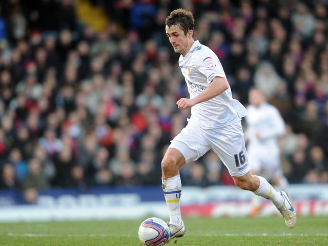 Danny Pugh drives forward.