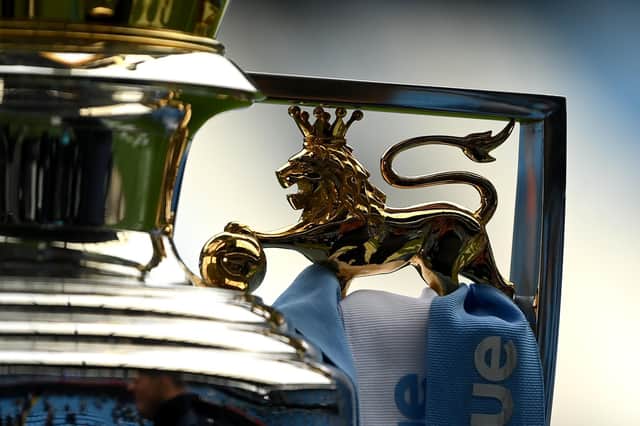 The Premier League trophy. Pic: Shaun Botteril.
