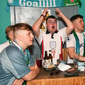 England fans watch the England v Croatia match in the Aire Bar, Leeds. Picture: Jonathan Gawthorpe