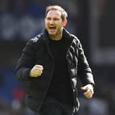 DOUBLE BOOST: For Everton boss Frank Lampard.
Photo by Michael Regan/Getty Images.