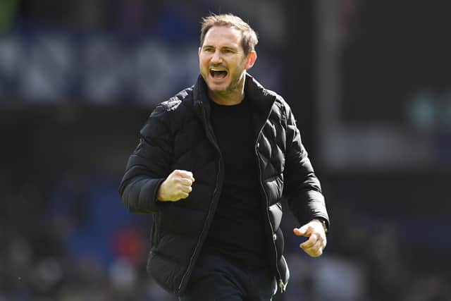 DOUBLE BOOST: For Everton boss Frank Lampard.
Photo by Michael Regan/Getty Images.