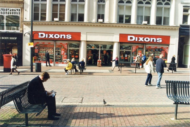 Dixons Electrical Retailers on Briggate pictured in October 1999.