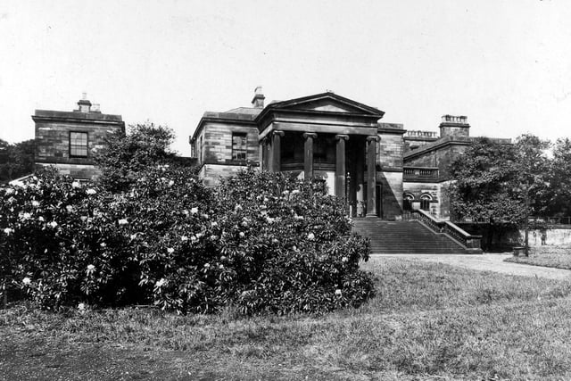 Gotts Park pictured in June 1928. This view is across parkland to Gotts mansion.