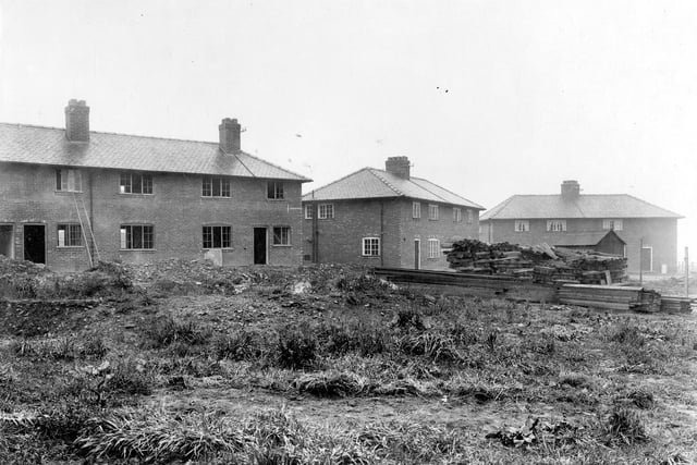 This photo shows the developments to the Wyther Housing Estate in September 1920.